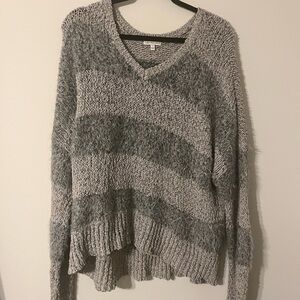 Calvin Klein Jeans Gray V-Neck Sweater